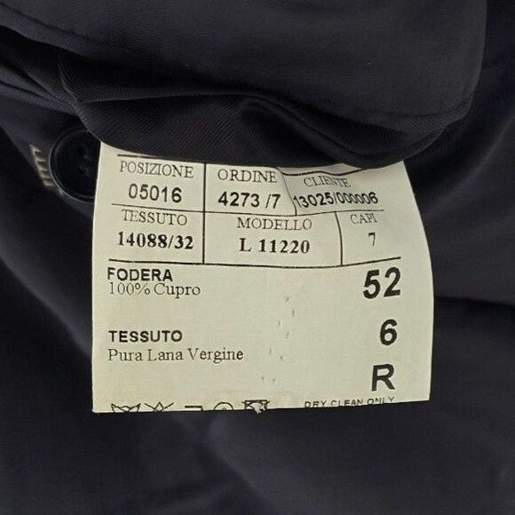 Canali Men's Virgin Wool Navy Blazer 42R - Picture 6 of 15